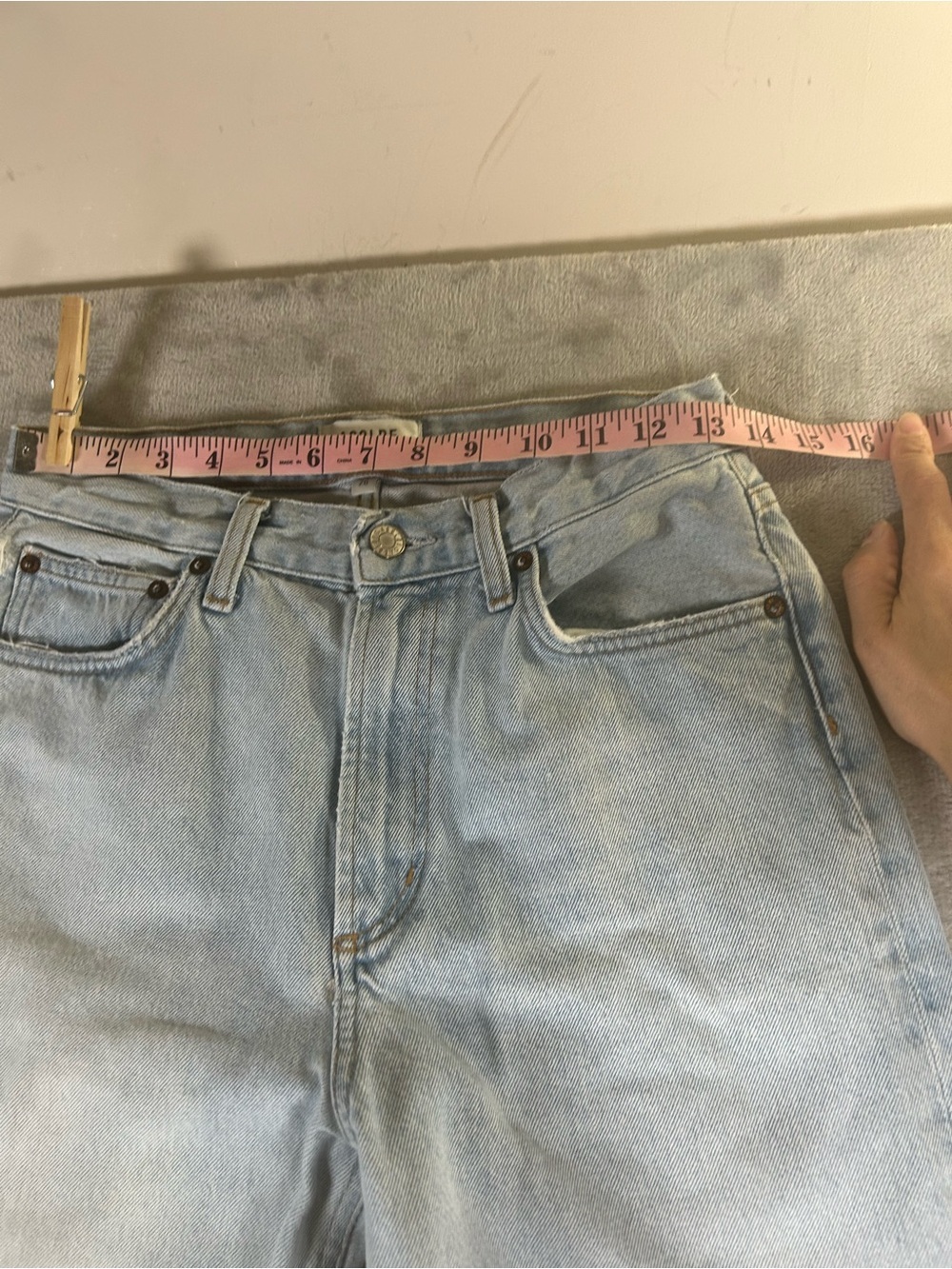 Agolde MIA mid-Rise Light Blue straight leg Denim Jeans - Picture 8 of 14